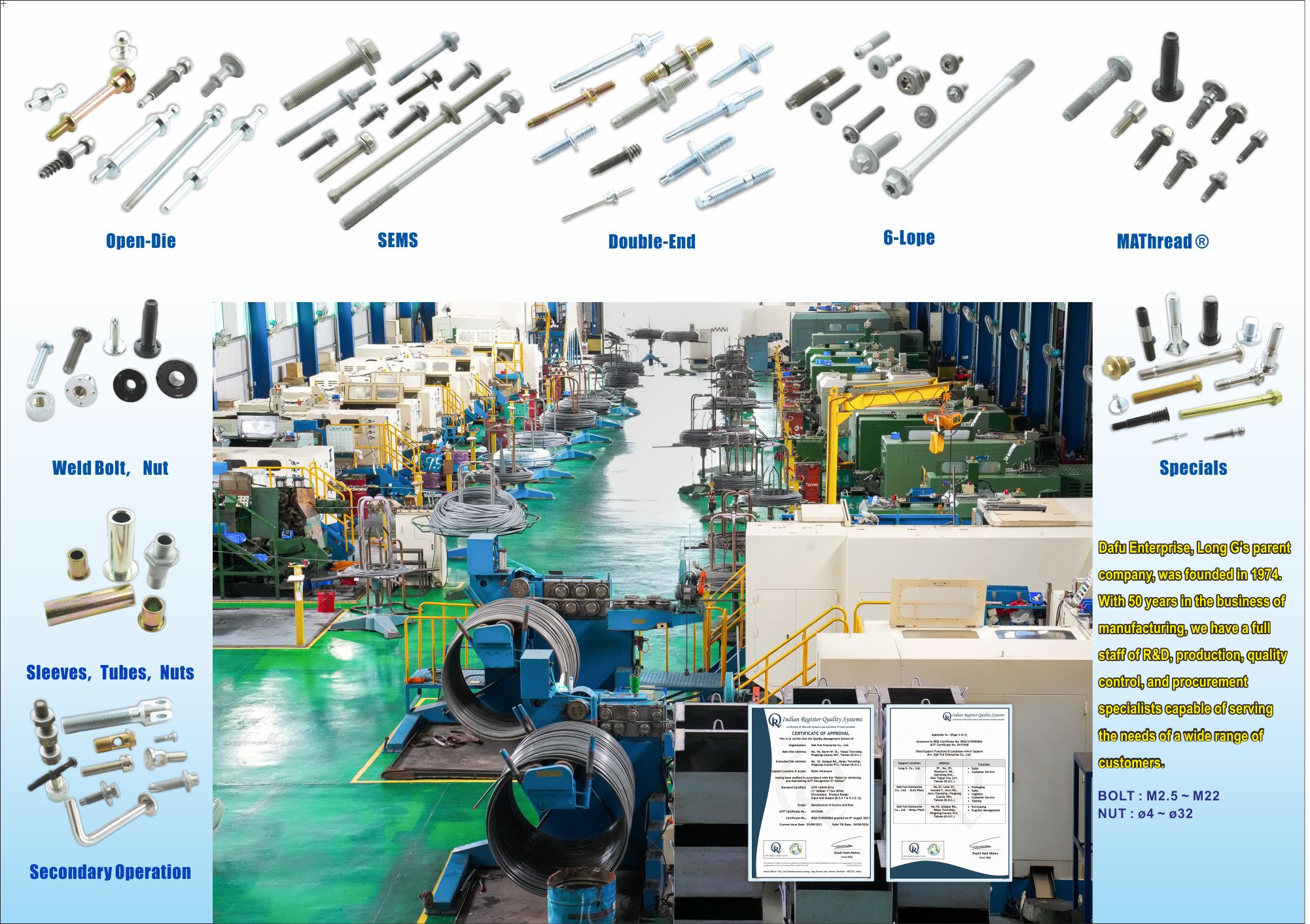 Taiwan International Fastener – 龍志五金工業股份有限公司